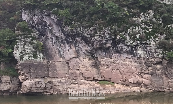 국보 제285호 울산 반구대 암각화. [사진=한정곤 기자]