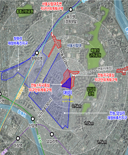 전농답십리 재정비촉진지구 전농13구역 위치도. [서울시 제공]