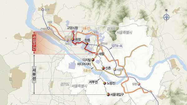 고양은평선 위치도. [자료=국토부 대광위]